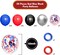 Red and Blue Balloons,50pcs 12 Inch Black Red Blue Confetti Silver Latex Balloons for Man Boys Kids Baby Shower Birthday Graduation Party Decorations